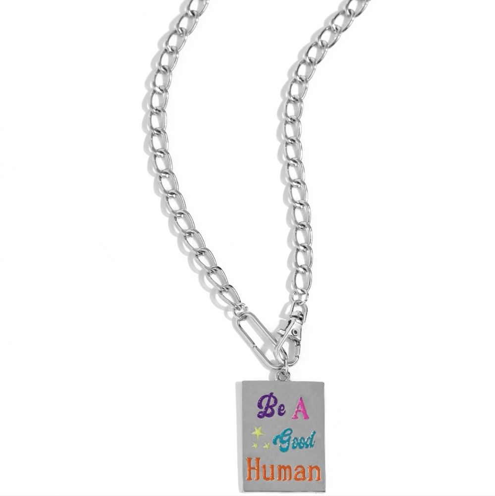 Be A Good Human Necklace set